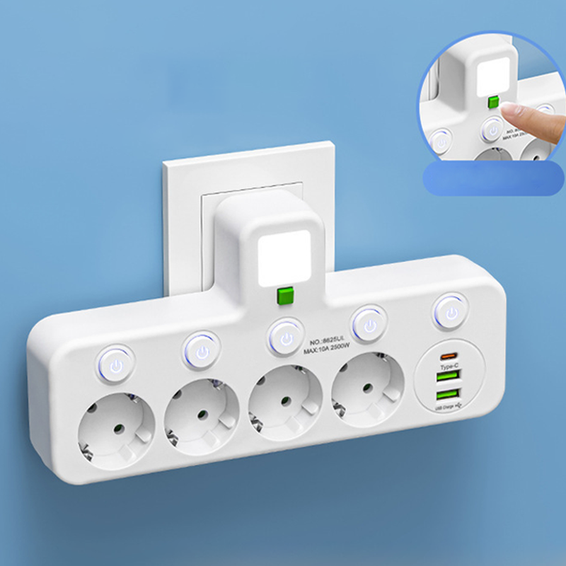PowerHub Pro™ – Smarte Steckdosenleiste mit USB & Nachtlicht