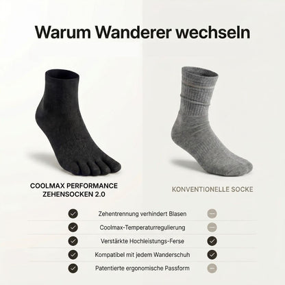 Coolmax Performance Zehensocken 2.0