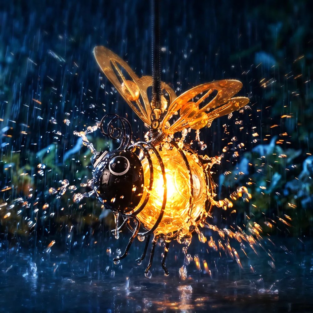 GardenBee™ – Solarbetriebene Hängelaterne in Bienenform