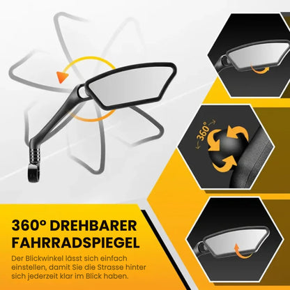 BikeMirror™ – Weitwinkel-Rückspiegel mit vibrationsarmer Halterung