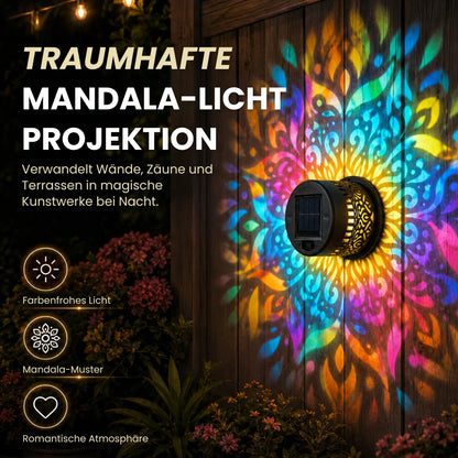 MandalaLight™ – Wetterfeste Solar-Mandala-Wandleuchte