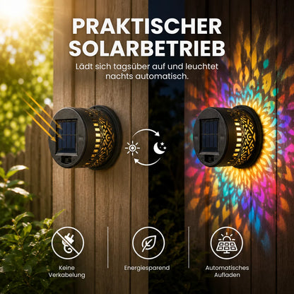 MandalaLight™ – Wetterfeste Solar-Mandala-Wandleuchte