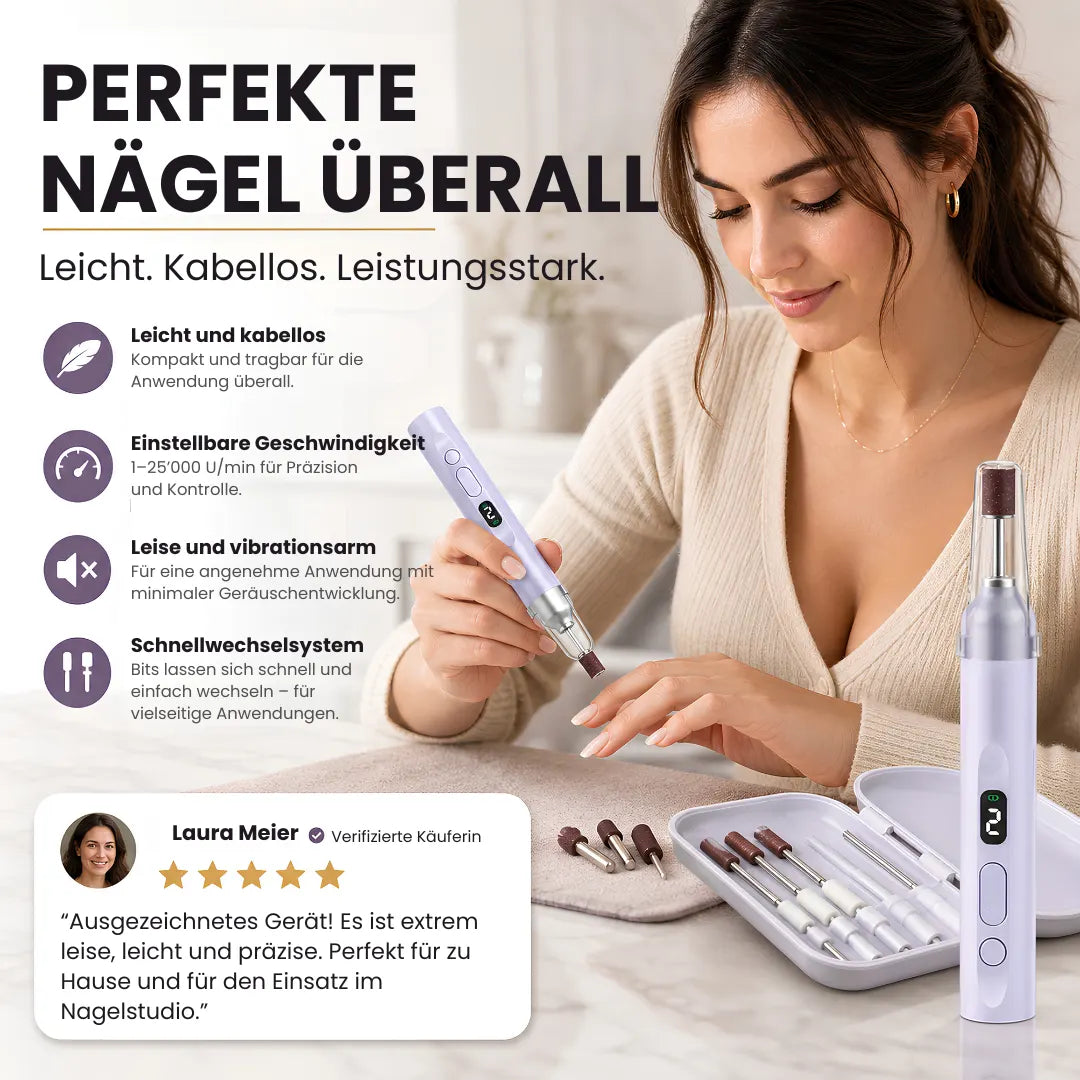 NailPro™ – Tragbarer multifunktionaler elektrischer Nagelfräser