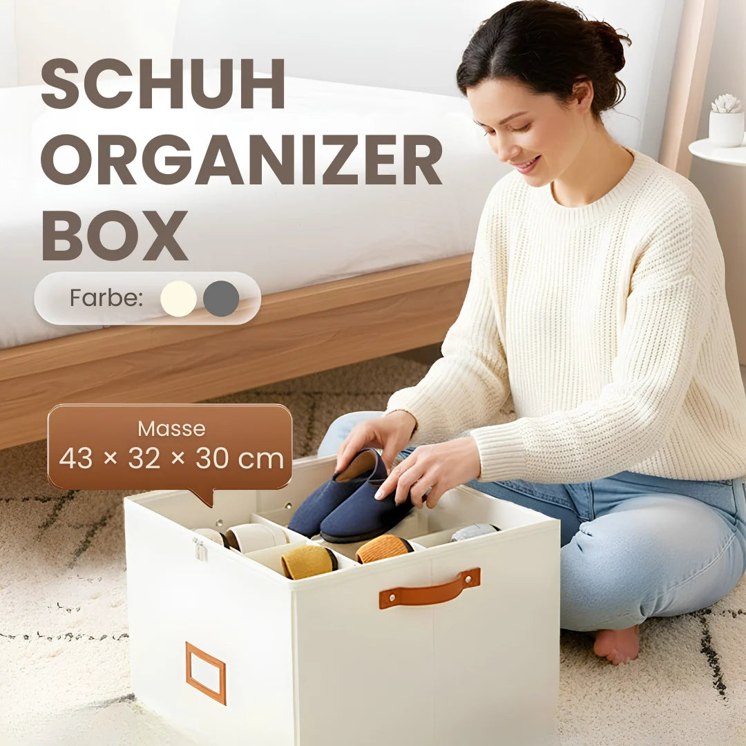 ShoeCube™ – Faltbarer Schuhorganizer mit verstellbaren Fächern