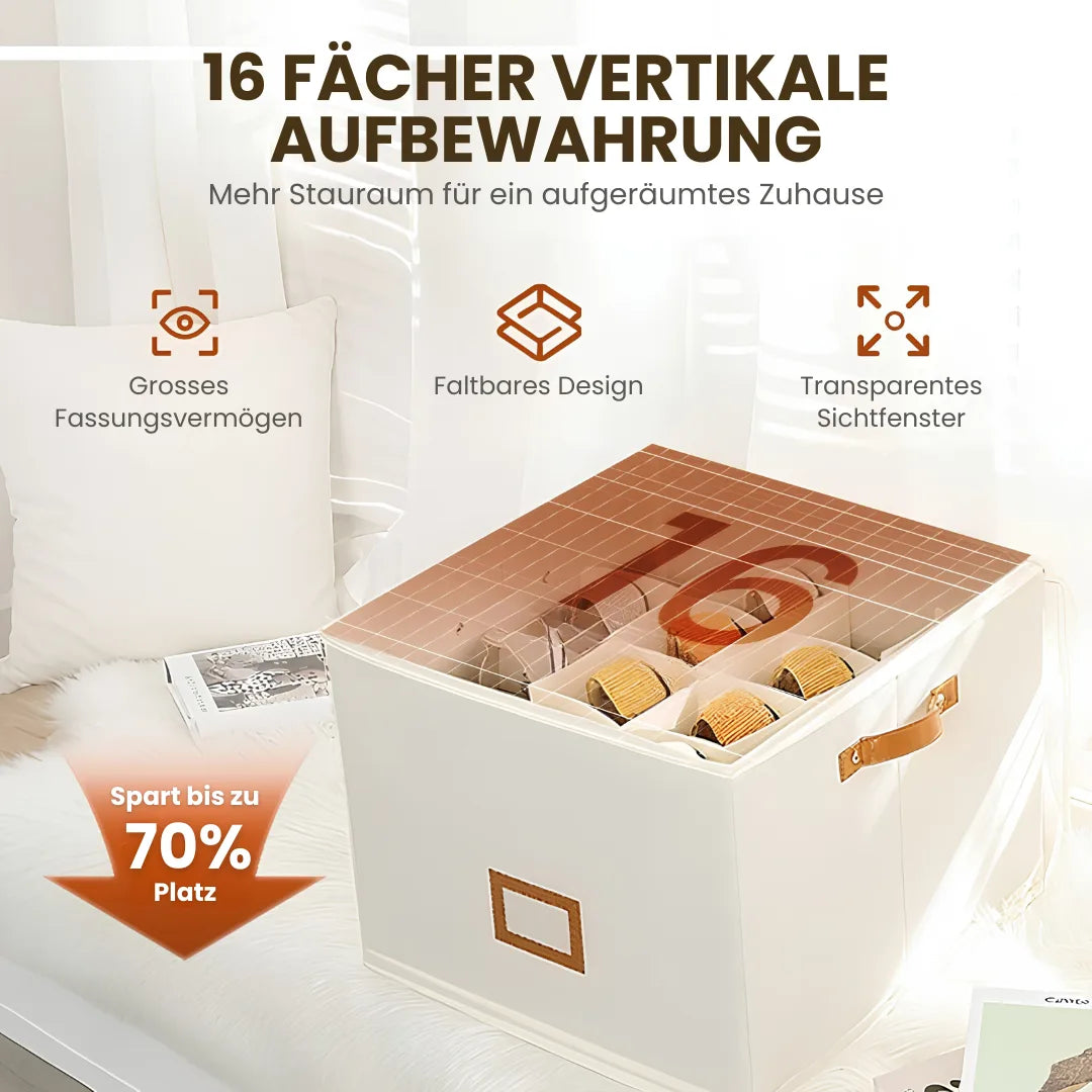 ShoeCube™ – Faltbarer Schuhorganizer mit verstellbaren Fächern