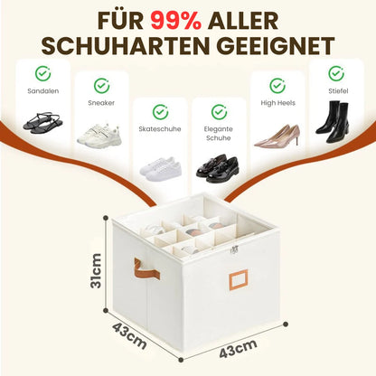 ShoeCube™ – Faltbarer Schuhorganizer mit verstellbaren Fächern