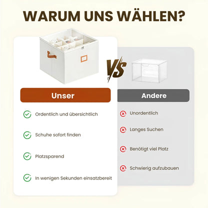 ShoeCube™ – Faltbarer Schuhorganizer mit verstellbaren Fächern