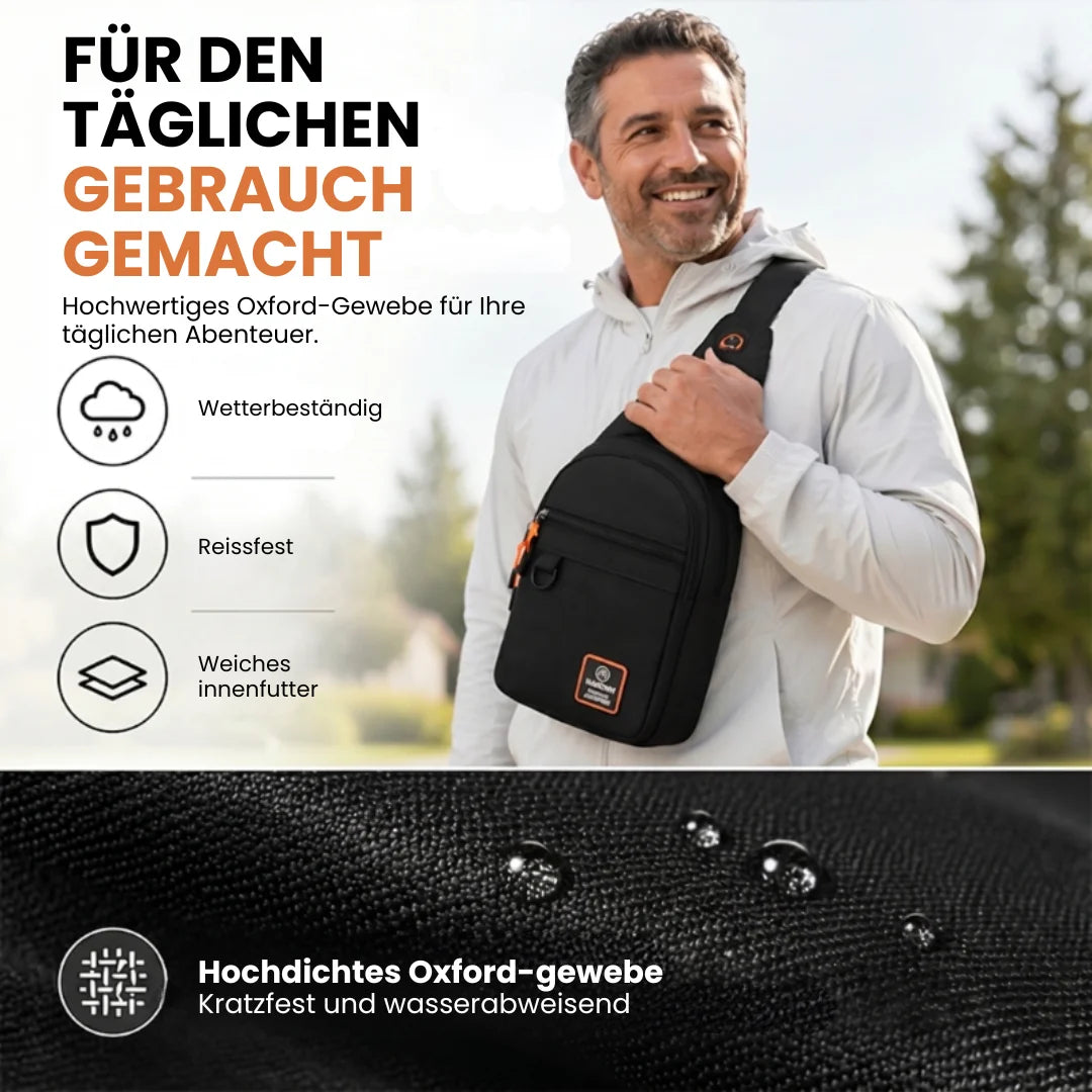 UrbanPack™ – Wasserdichte Umhängetasche mit mehreren Fächern