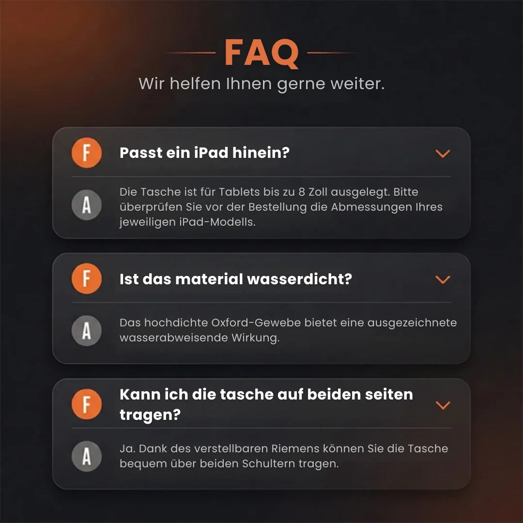 UrbanPack™ – Wasserdichte Umhängetasche mit mehreren Fächern