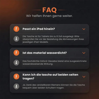 UrbanPack™ – Wasserdichte Umhängetasche mit mehreren Fächern