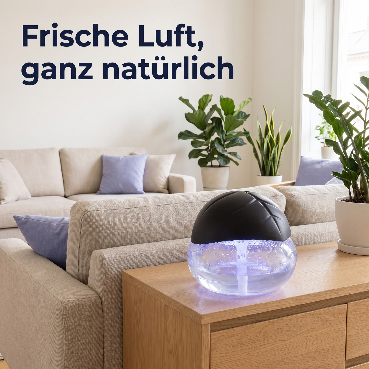 AquaScent™ – Wasserbasierter Luftreiniger mit LED